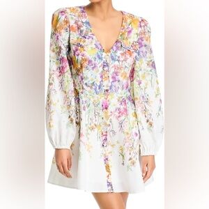 AQUA Floral Print Mini Dress